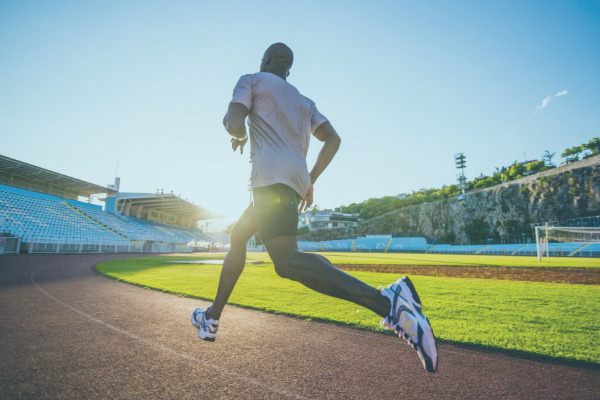 Student-athlete getting ready for a sports event